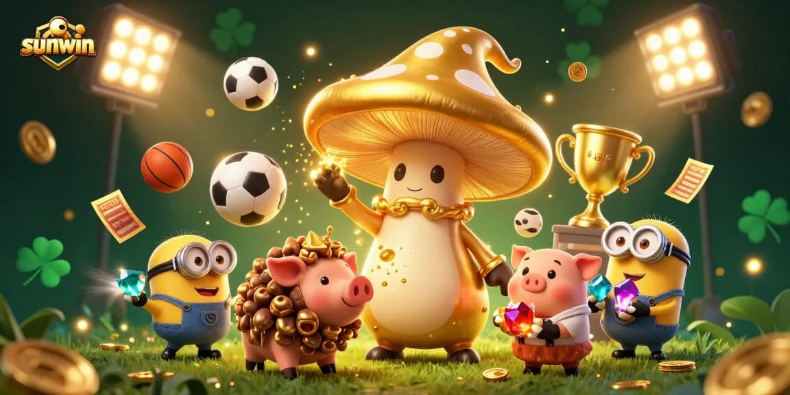 Experience thrilling bets with sunwin as the golden mushroom wizard brings luck in the casino
