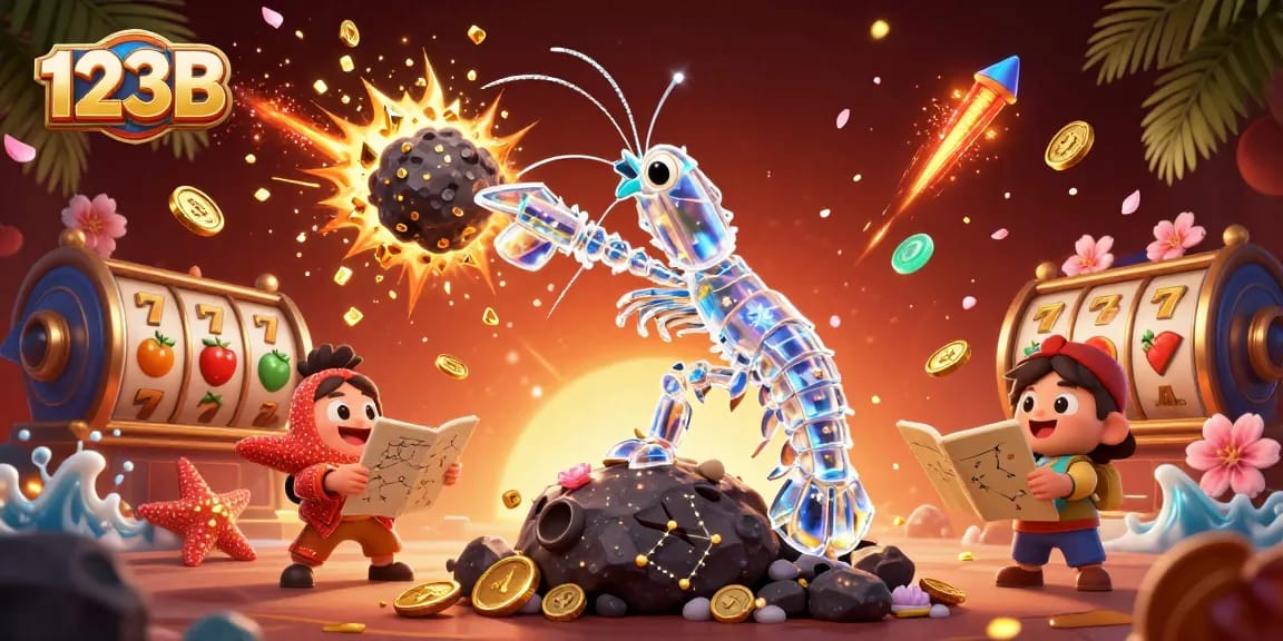 Engage in thrilling games with 123B as a galactic samurai unleashes treasures in a vibrant casino scene.