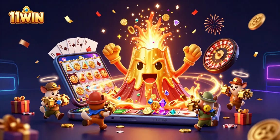 Experience thrilling wins with 11WIN at the erupting golden volcano casino!