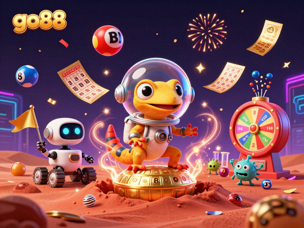 Engage in exciting gaming adventures with go88 in a vibrant Martian casino scene!