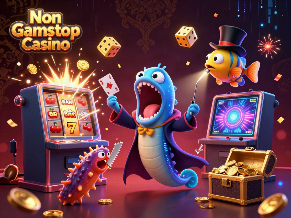 Experience thrilling games at Non Gamstop Casino, featuring vibrant 3D animated characters and dynamic slot action.