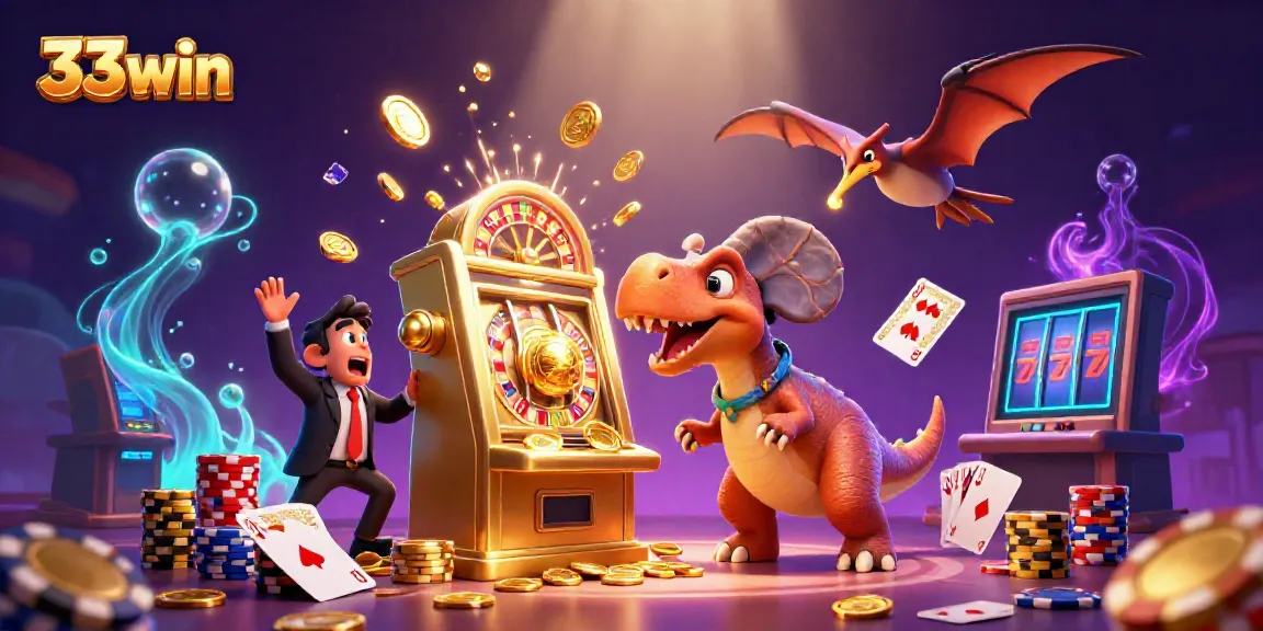 Experience 33win's excitement with a pachycephalosaurus winning jackpots at a casino!