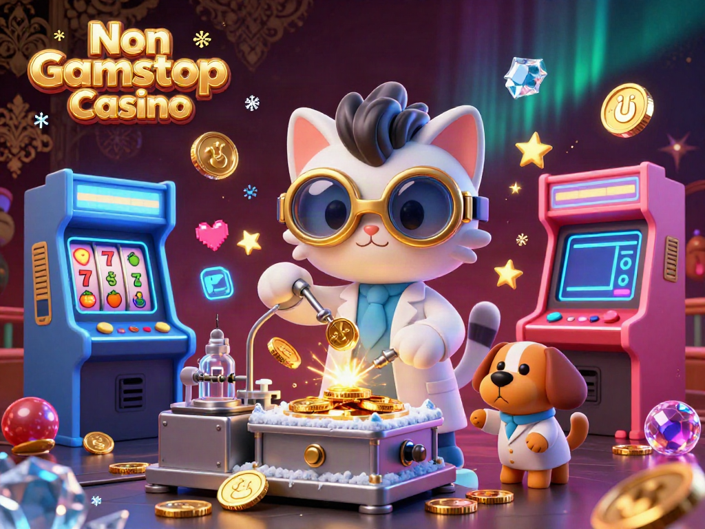 Experience the excitement of Non Gamstop Casino with vibrant game scenes and dynamic characters showcasing arcade fun.