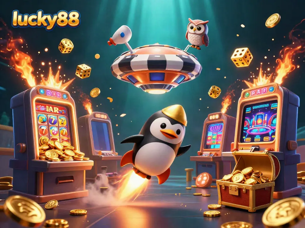 Experience thrilling action with lucky88 as the golden penguin races to the casino space station, bursting with jackpots.